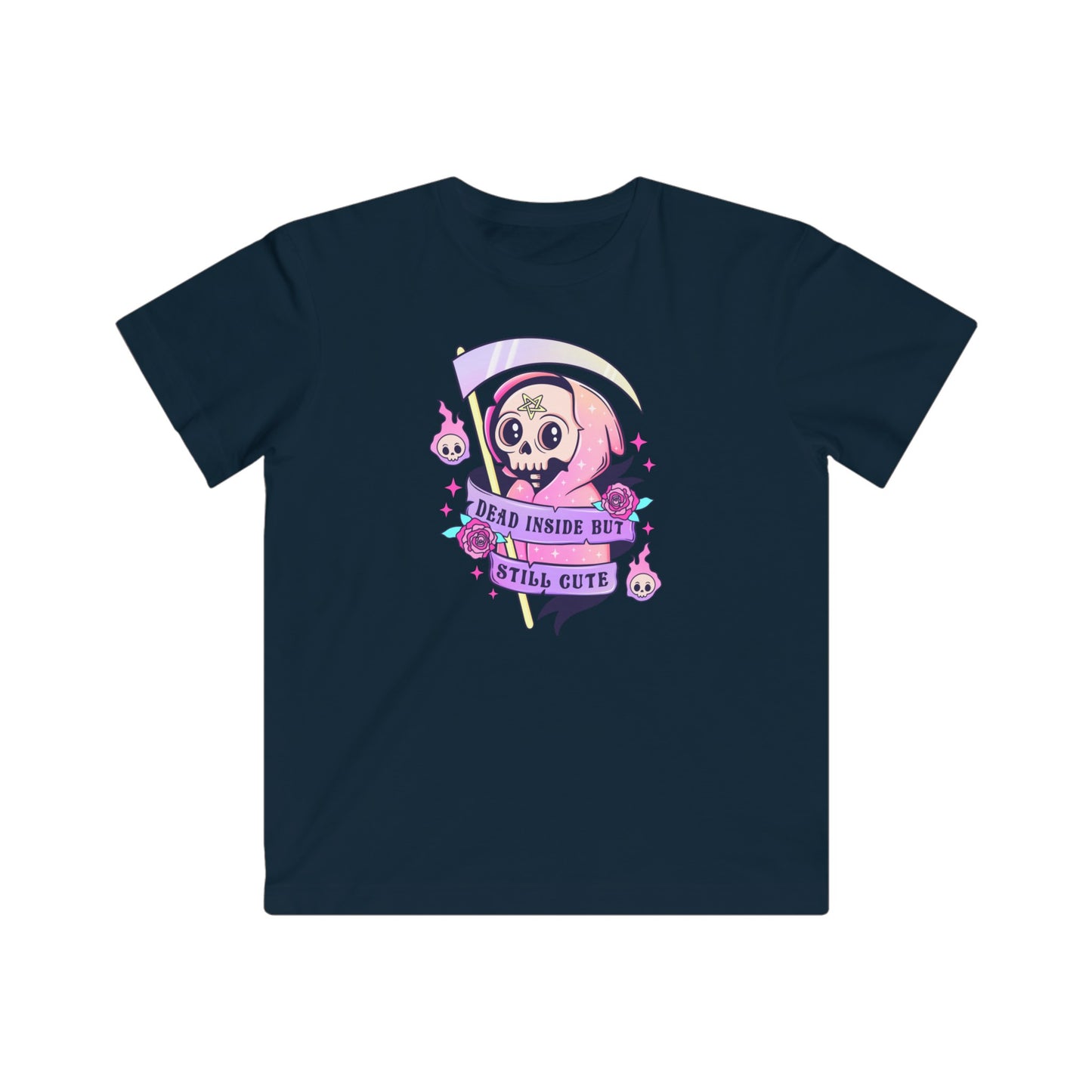 Dead inside but still cute Kids Fine Jersey Tee