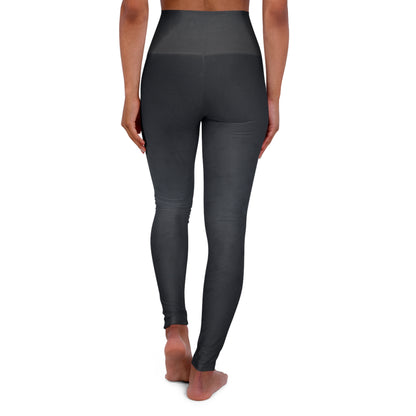 Grey grunge High Waisted Yoga Leggings