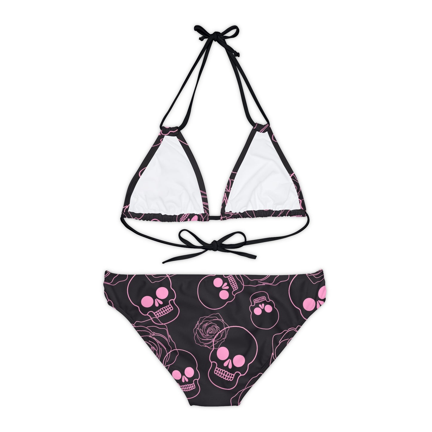 Skulls & Roses Strappy Bikini Set