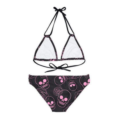 Skulls & Roses Strappy Bikini Set