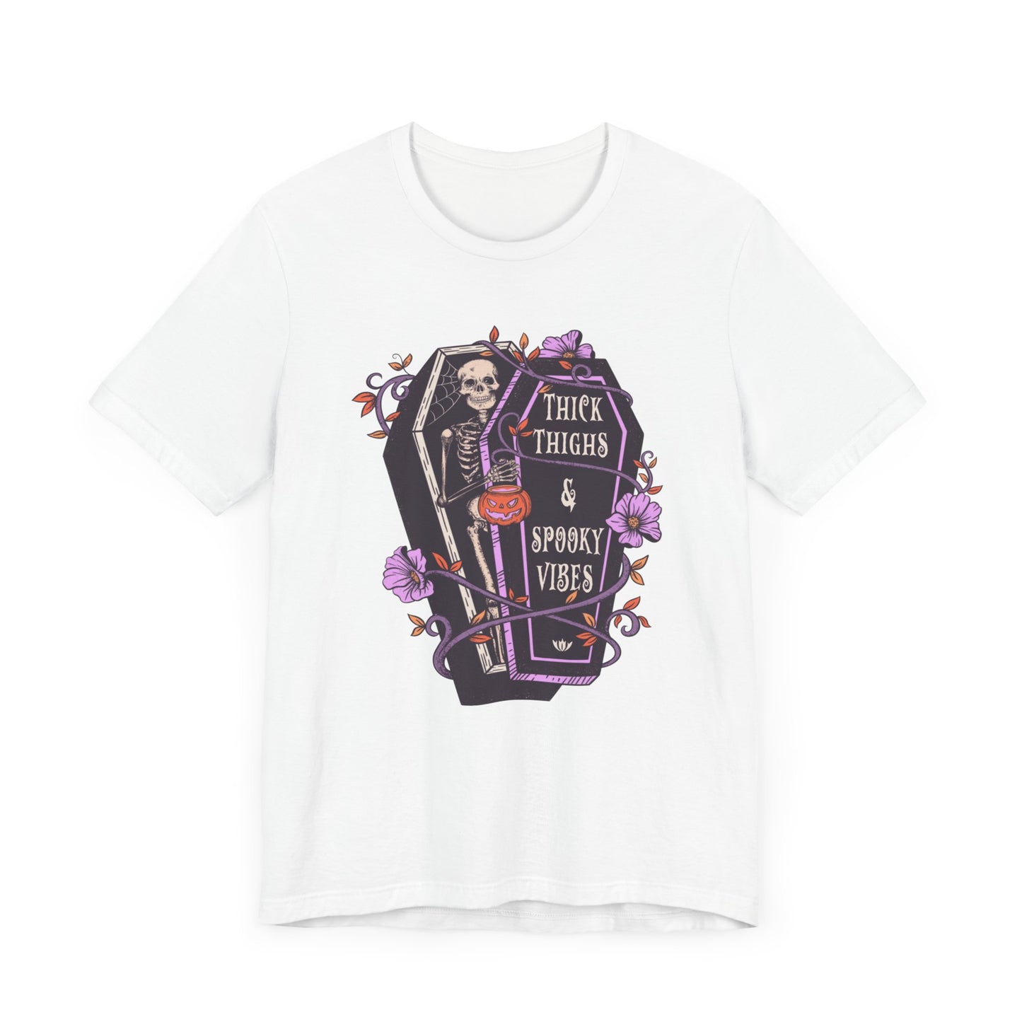 Thick thighs spooky vibes Jersey Short Sleeve Tee