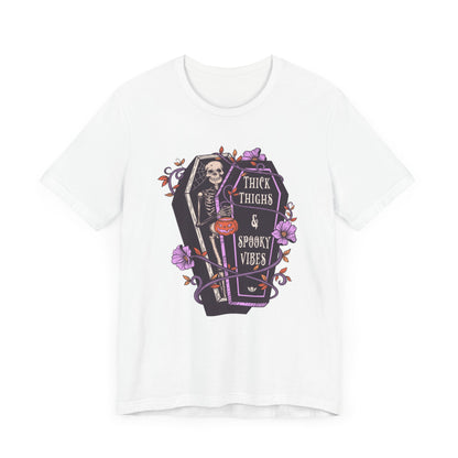 Thick thighs spooky vibes Jersey Short Sleeve Tee