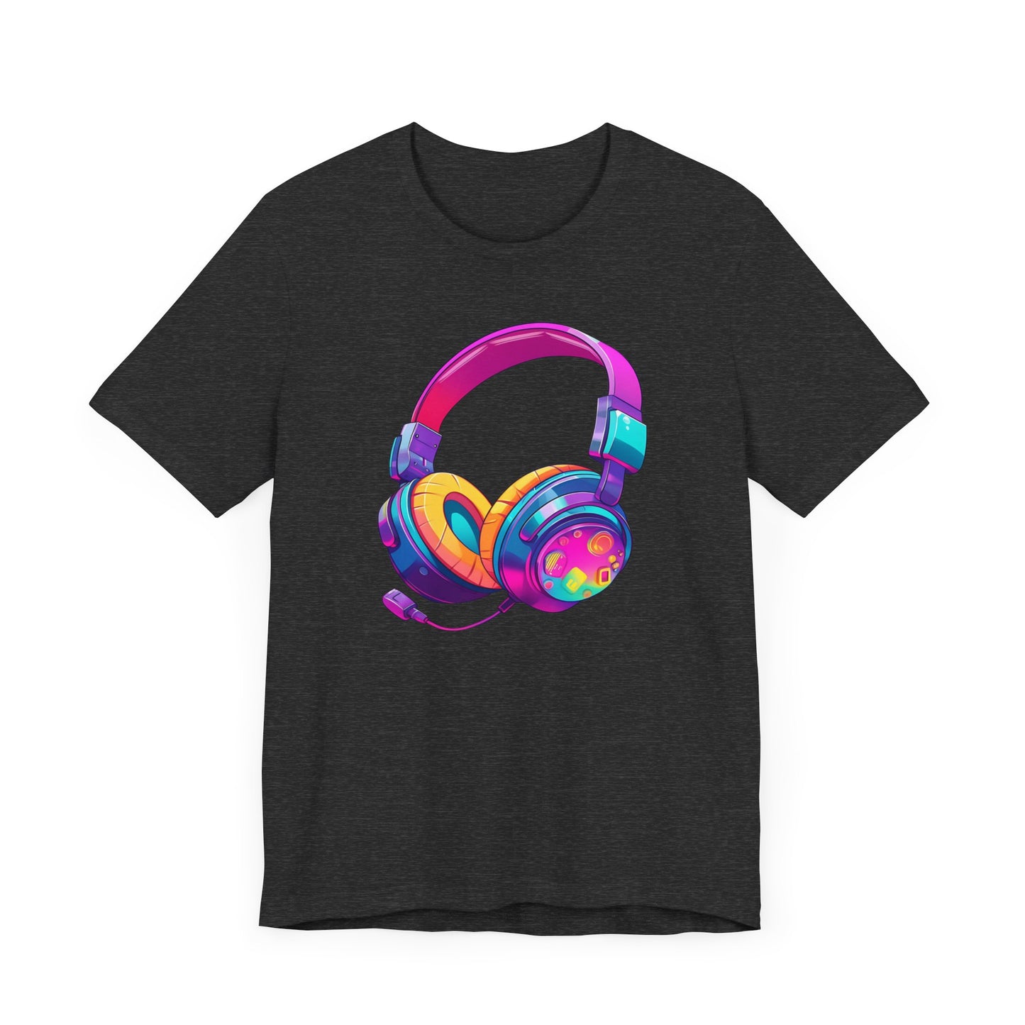 Retro 90's music Headphones Unisex Jersey Short Sleeve Tee