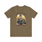 Fueled by crystals and coffee Unisex Jersey Short Sleeve Tee