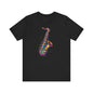 Paint Splatter Saxophone Unisex Jersey Short Sleeve Tee