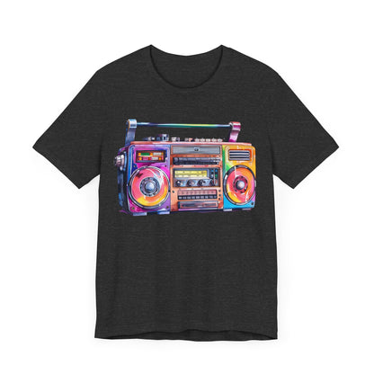 Colorful Boombox 90's Unisex Jersey Short Sleeve Tee