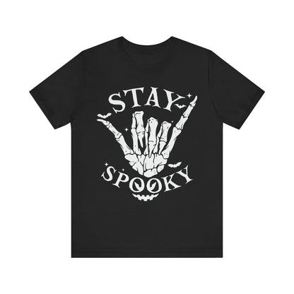 Stay Spooky Jersey unisex tee, Halloween Graphic Tee, Spooky Shirt, Trick or Treat Tee, Halloween Costume, Festive Gift