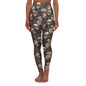 Skulls with roses High Waisted Yoga Leggings