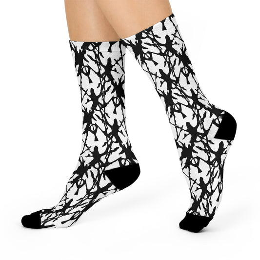 Ink Splatter Cushioned Crew Socks