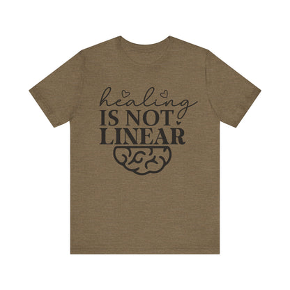 Healing is not linear Unisex Jersey Short Sleeve Tee