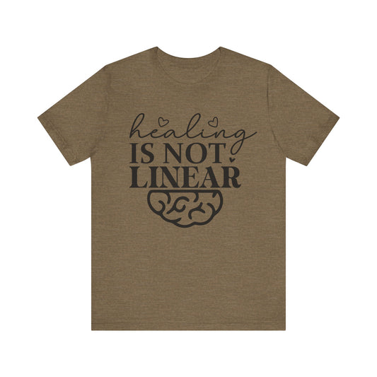 Healing is not linear Unisex Jersey Short Sleeve Tee