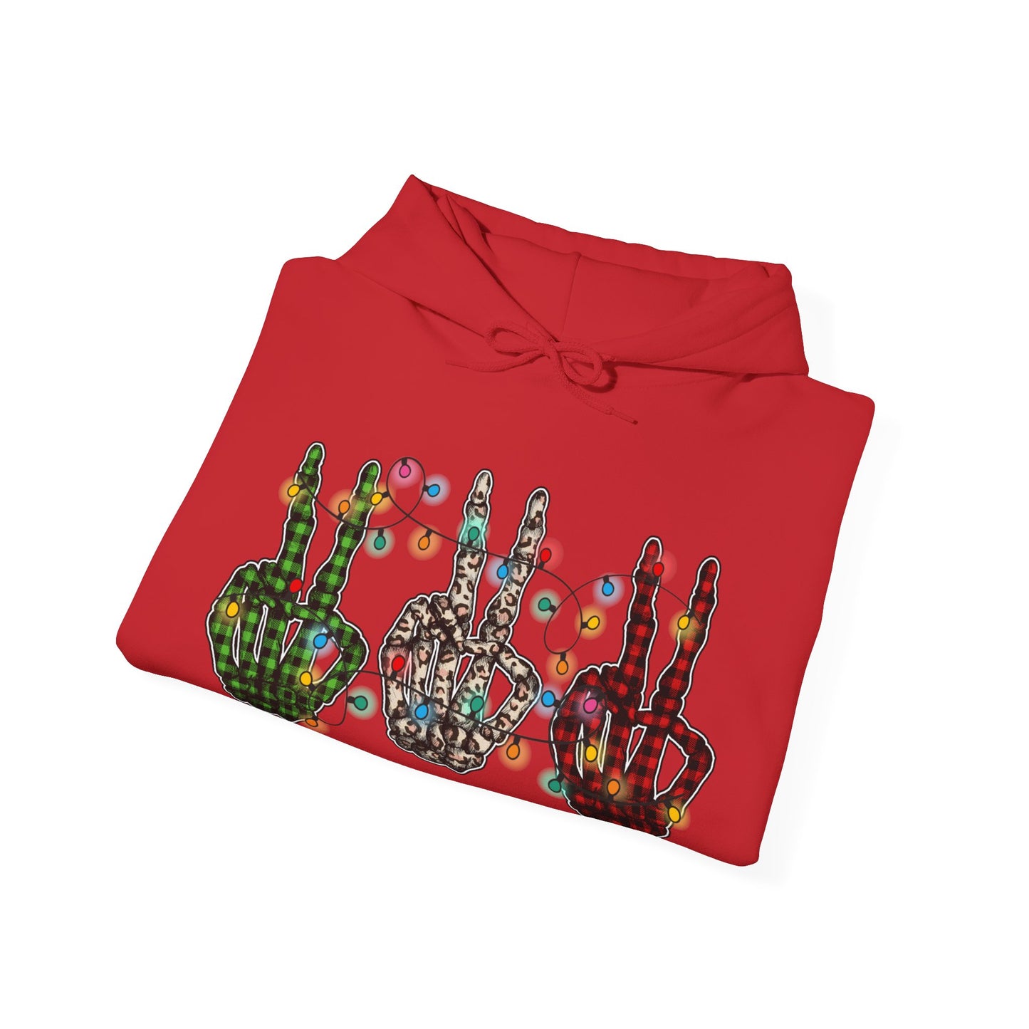 Peace and Holiday Lights Unisex Heavy Blend™ Hooded Sweatshirt