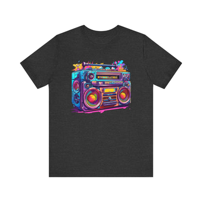 Rainbow Boombox 90's Unisex Jersey Short Sleeve Tee