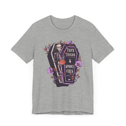 Thick thighs spooky vibes Jersey Short Sleeve Tee