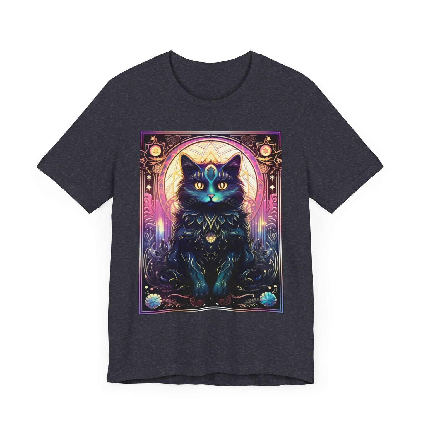 Black Cat Jersey unisex tee, Halloween Graphic Tee, Spooky Shirt, Trick or Treat Tee, Halloween Costume, Festive Gift