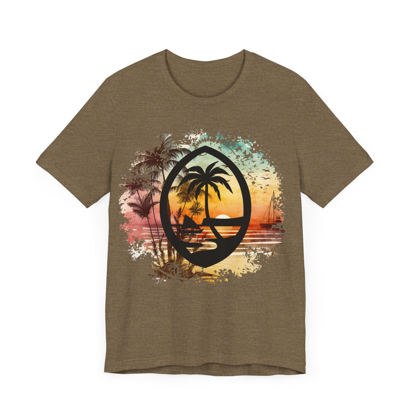 Guam Seal Sunrise Unisex Jersey Short Sleeve Tee