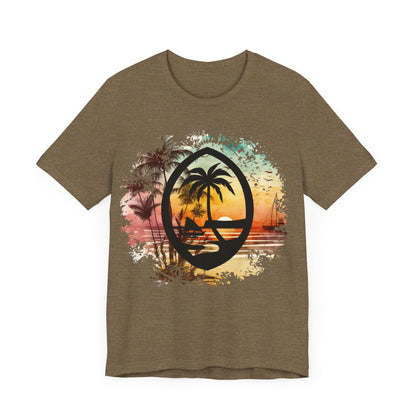 Guam Seal Sunrise Unisex Jersey Short Sleeve Tee