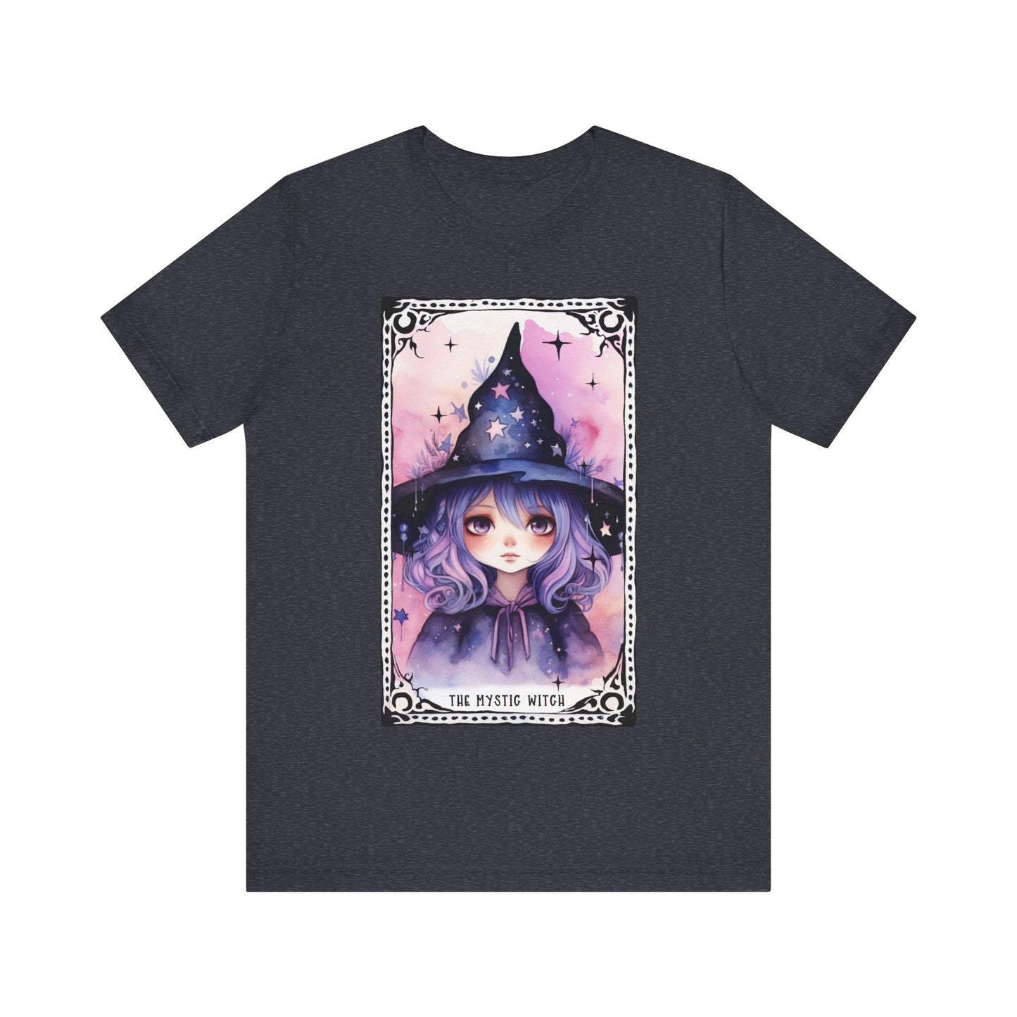 The Mystic Witch Jersey unisex tee, Halloween Graphic Tee, Spooky Shirt, Trick or Treat Tee, Halloween Costume, Festive Gift