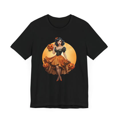 Raven Halloween Bombshell 4 in Black Unisex Jersey Short Sleeve Tee