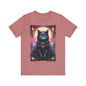 Black Cat Jersey unisex tee, Halloween Graphic Tee, Spooky Shirt, Trick or Treat Tee, Halloween Costume, Festive Gift