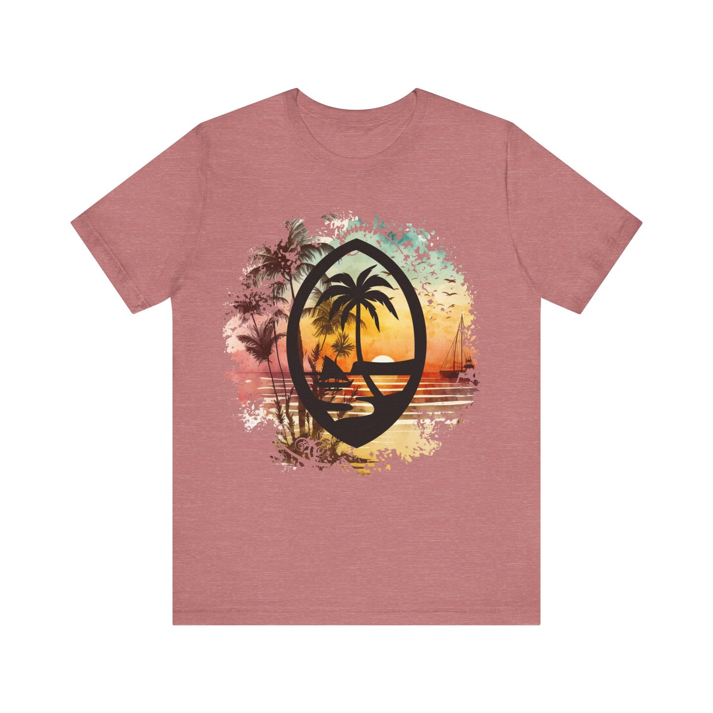 Guam Seal Sunrise Unisex Jersey Short Sleeve Tee