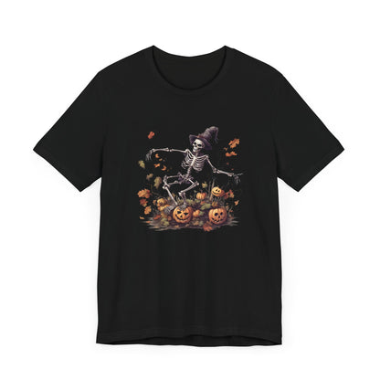 Skeleton with jack-o-lanterns 2 Unisex Jersey Short Sleeve Tee