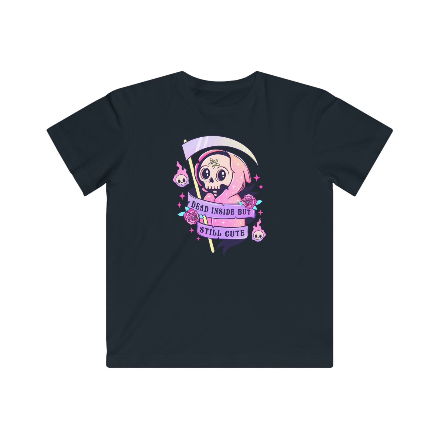 Dead inside but still cute Kids Fine Jersey Tee