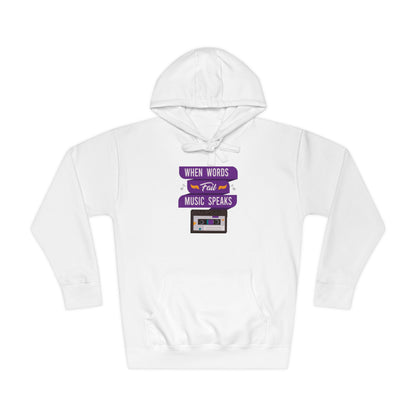 When Words Fail Unisex Fleece Hoodie, Fleece Hoodie Unisex, Comfortable Hooded Sweatshirt, Cozy Winter Wear, Gender-Inclusive Outerwear