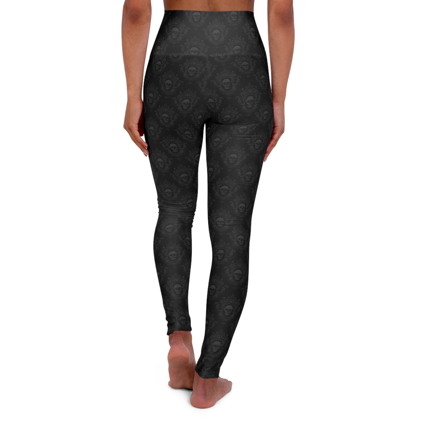 Gothic Skulls High Waisted Yoga Leggings