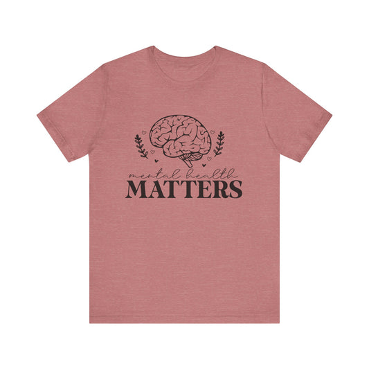 Mental health matters 3 Unisex Jersey Short Sleeve Tee