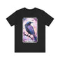 The Midnight Raven Jersey unisex tee, Halloween Graphic Tee, Spooky Shirt, Trick or Treat Tee, Halloween Costume, Festive Gift