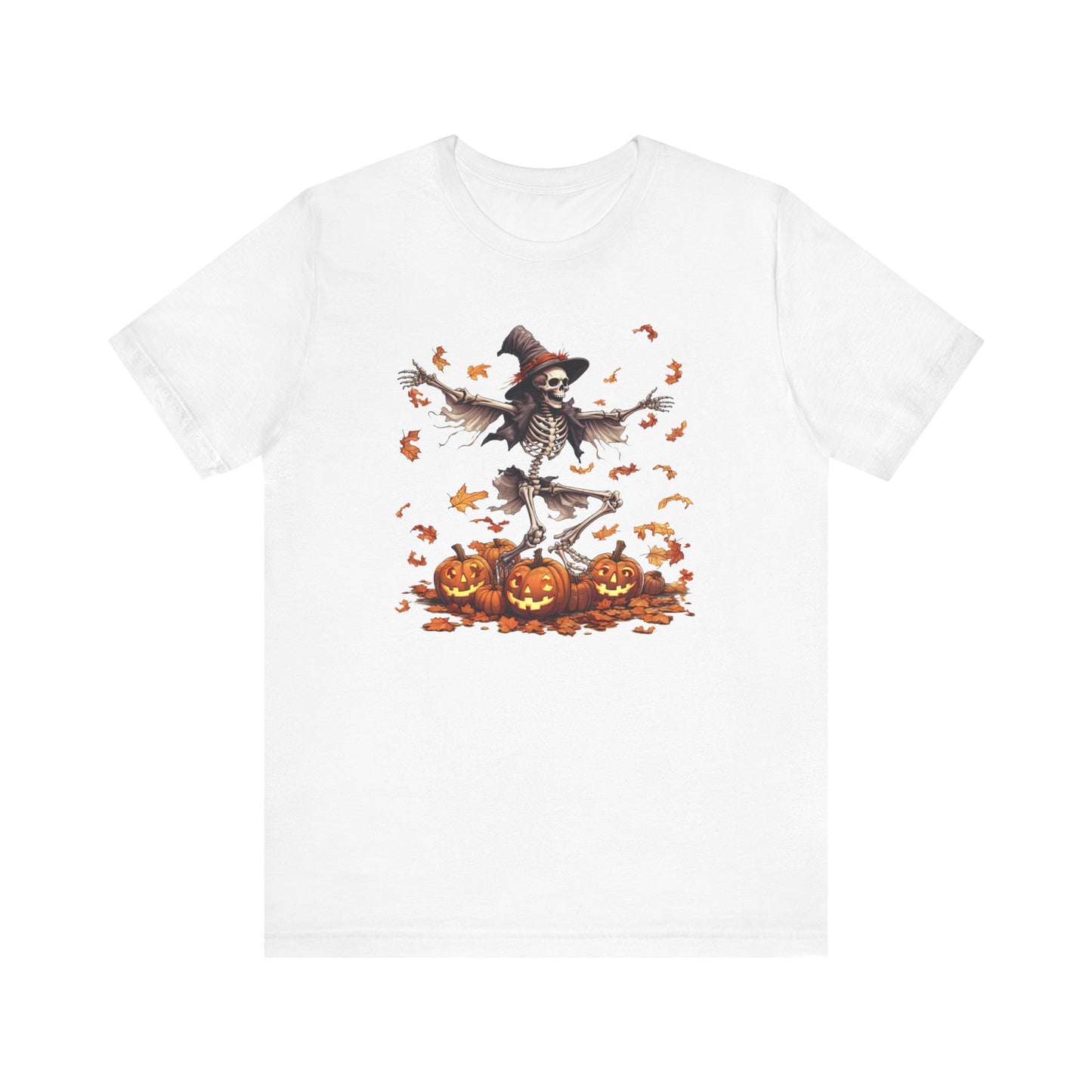 Skeleton in leaves Unisex Jersey Short Sleeve Tee