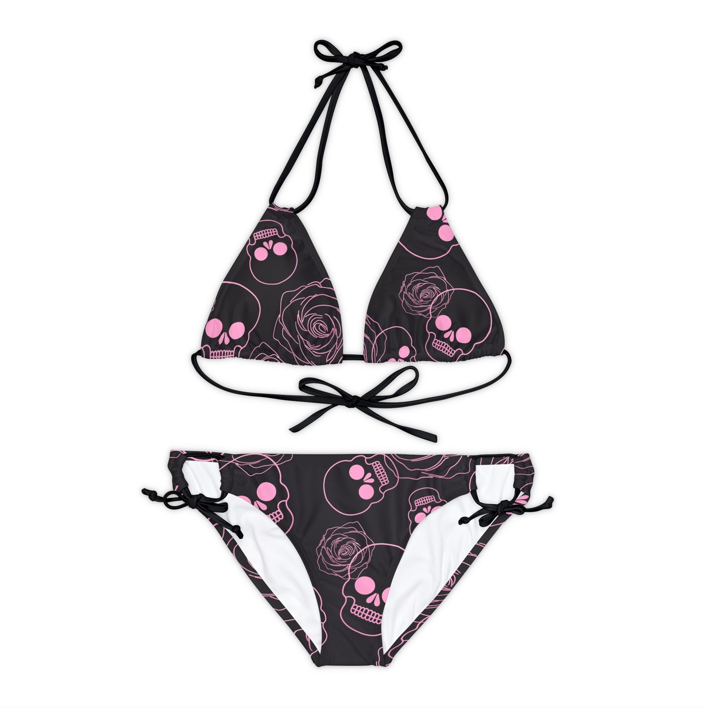 Skulls & Roses Strappy Bikini Set
