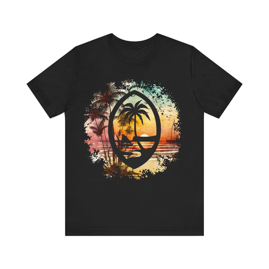 Guam Seal Sunrise Unisex Jersey Short Sleeve Tee