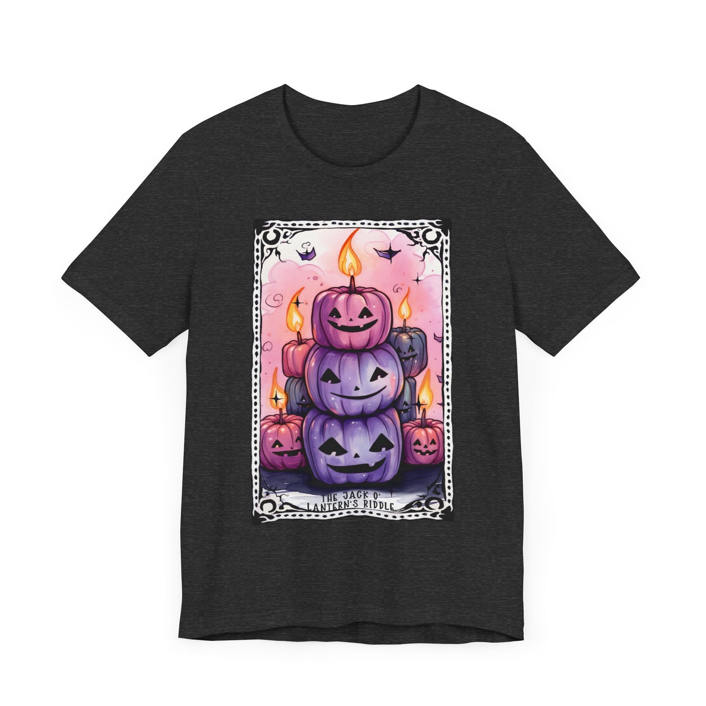 The Jack-o'-Lantern's Riddle Jersey unisex tee, Halloween Graphic Tee, Spooky Shirt, Trick or Treat Tee, Halloween Costume, Festive Gift