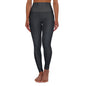 Grey grunge High Waisted Yoga Leggings