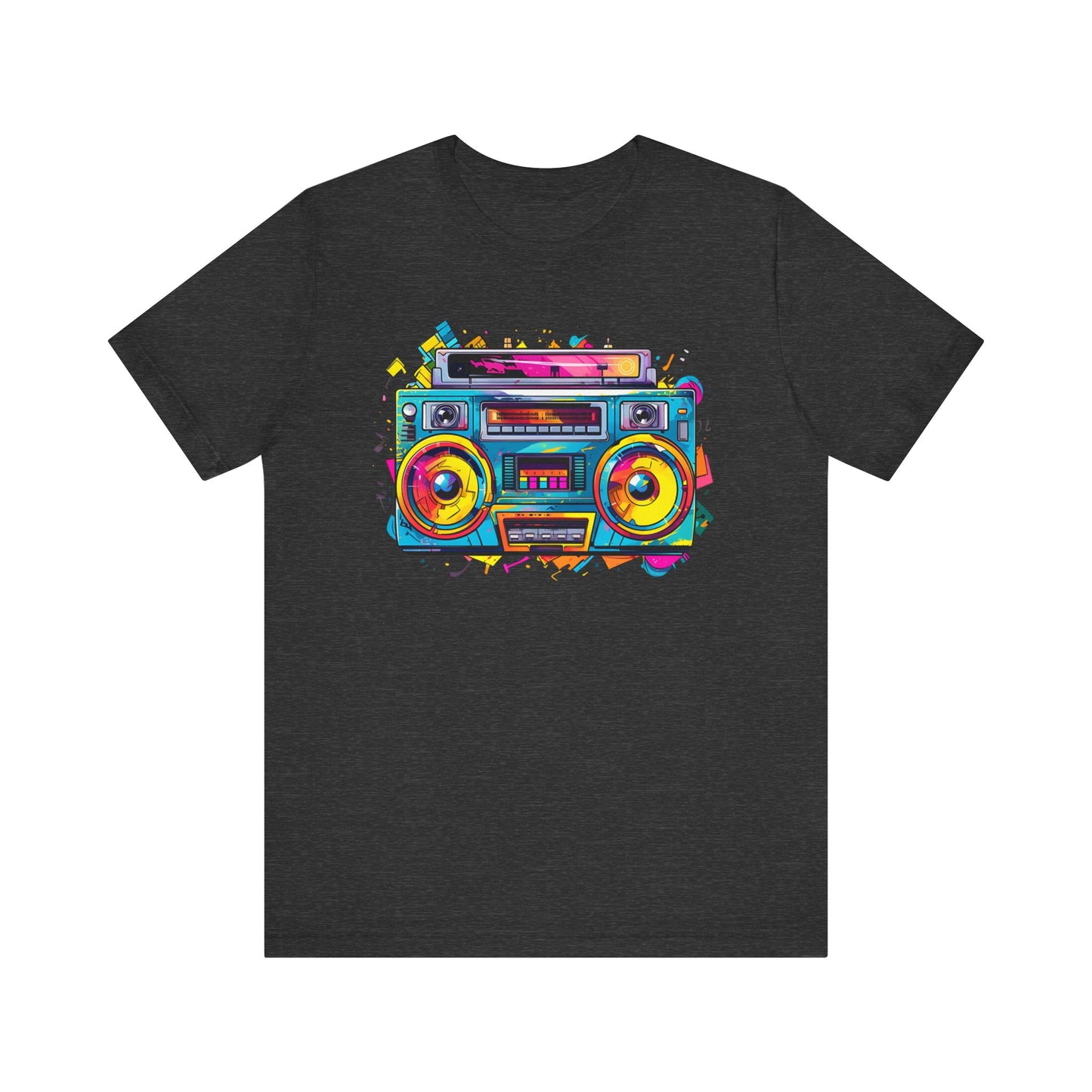 Paint Splatter Boombox 90's Unisex Jersey Short Sleeve Tee