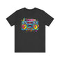 Paint Splatter Boombox 90's Unisex Jersey Short Sleeve Tee