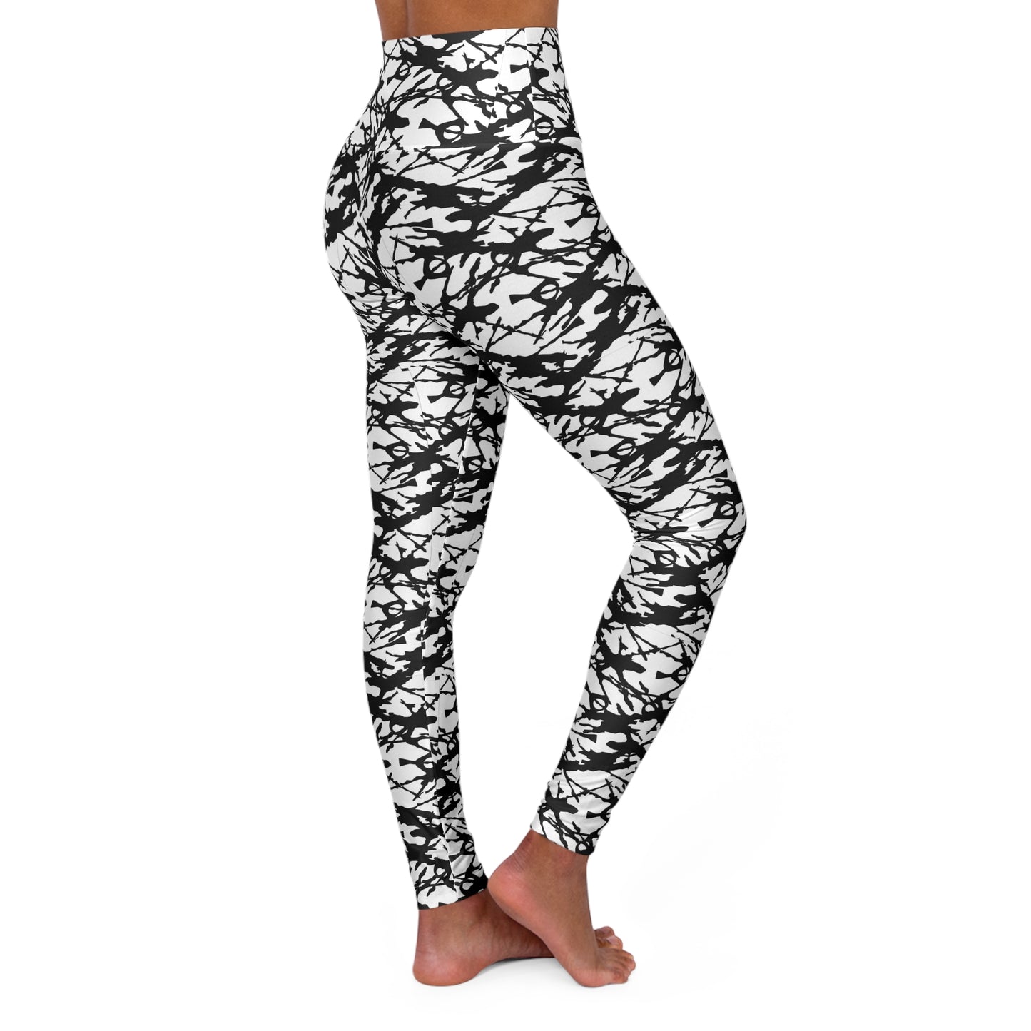 Ink splatter High Waisted Yoga Leggings