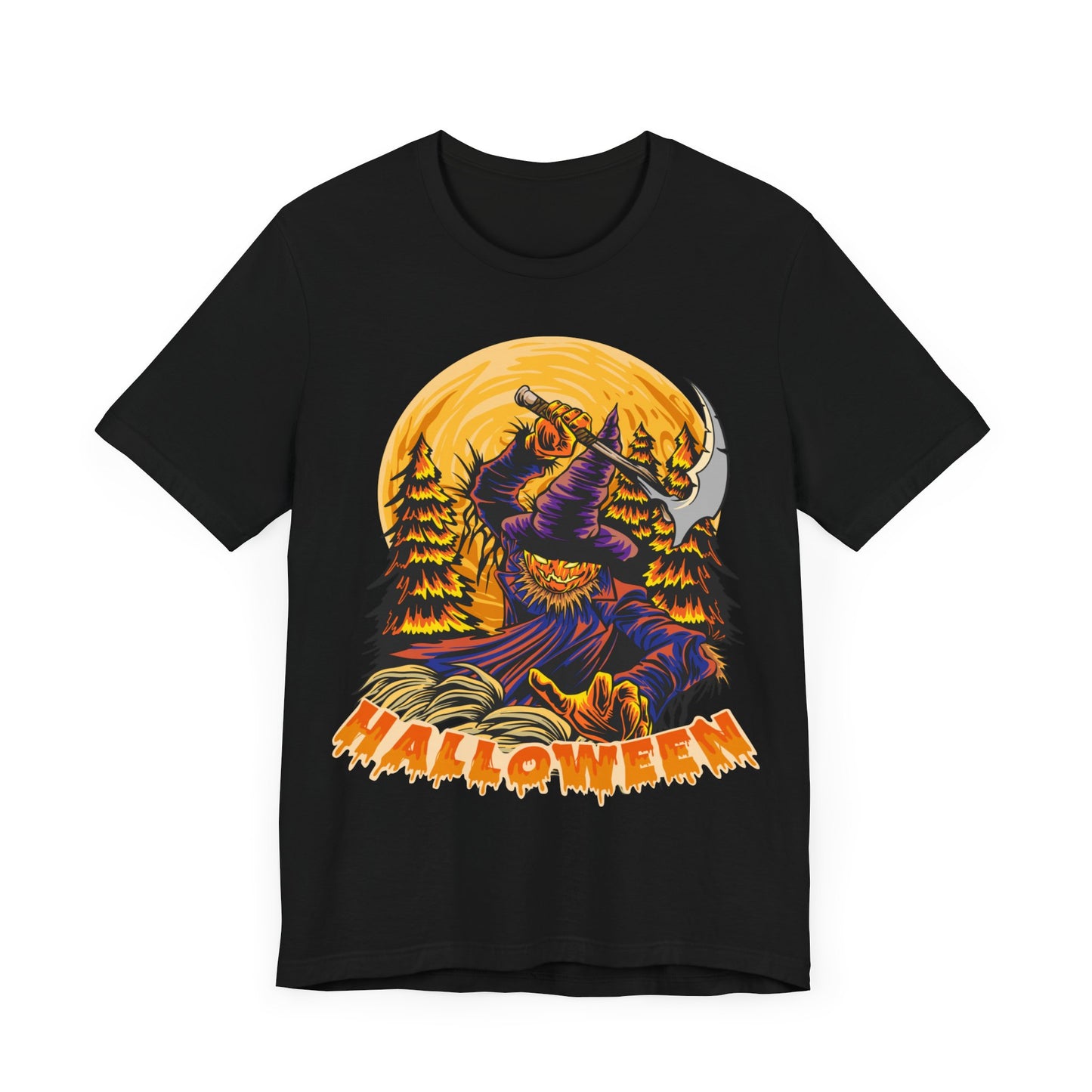 Halloween Headless Horseman Reaper Jersey unisex tee, Halloween Graphic Tee, Spooky Shirt, Trick or Treat Tee, Halloween Costume