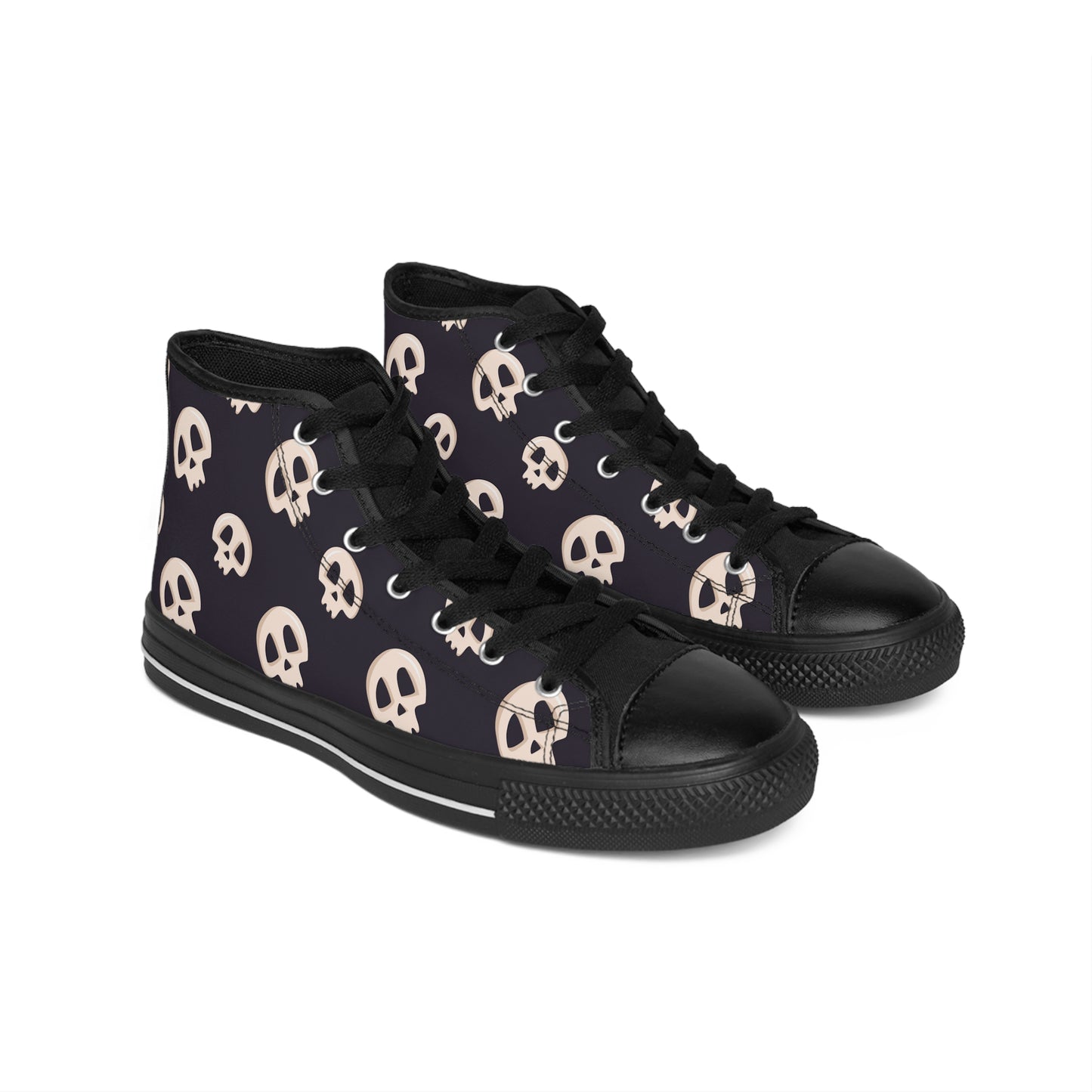 Black Skull Women's Sneakers