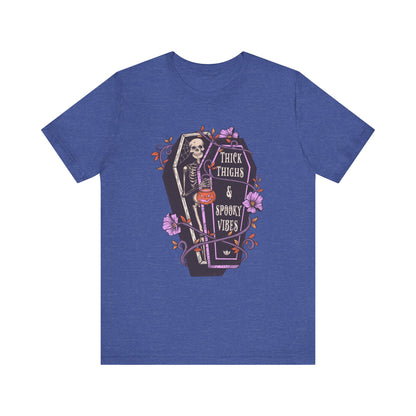 Thick thighs spooky vibes Jersey Short Sleeve Tee