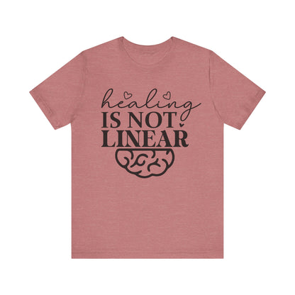 Healing is not linear Unisex Jersey Short Sleeve Tee