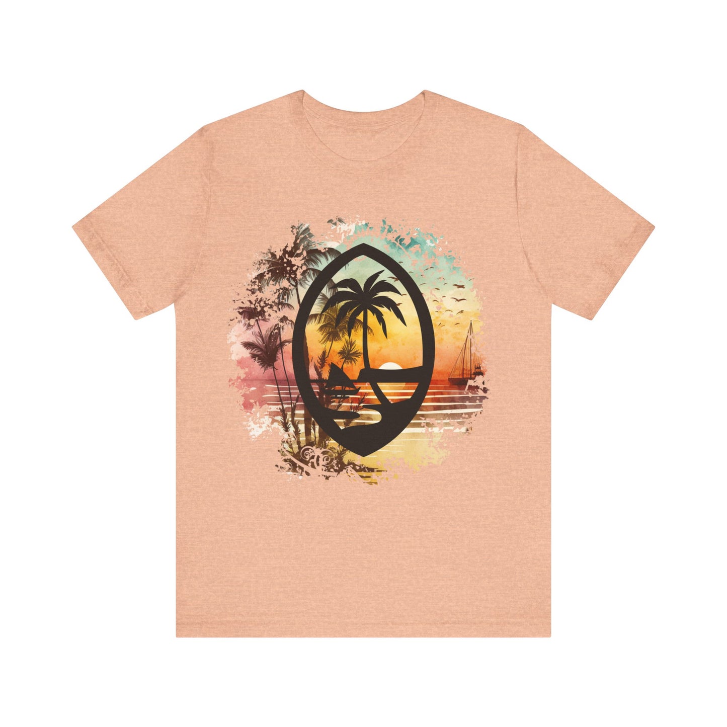 Guam Seal Sunrise Unisex Jersey Short Sleeve Tee