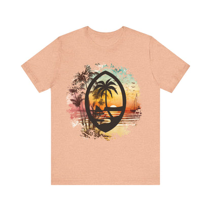 Guam Seal Sunrise Unisex Jersey Short Sleeve Tee