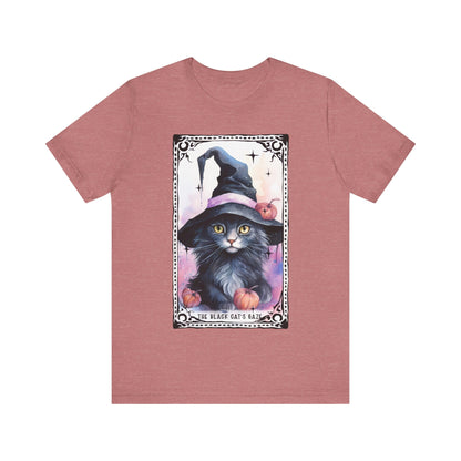 The Black Cats Gaze Jersey unisex tee, Halloween Graphic Tee, Spooky Shirt, Trick or Treat Tee, Halloween Costume, Festive Gift