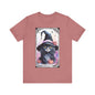 The Black Cats Gaze Jersey unisex tee, Halloween Graphic Tee, Spooky Shirt, Trick or Treat Tee, Halloween Costume, Festive Gift