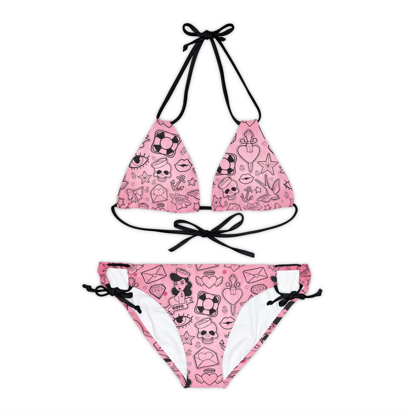 Sailor Jerry Valentine Strappy Bikini Set