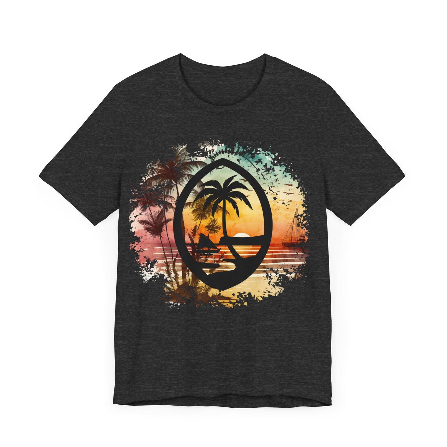 Guam Seal Sunrise Unisex Jersey Short Sleeve Tee