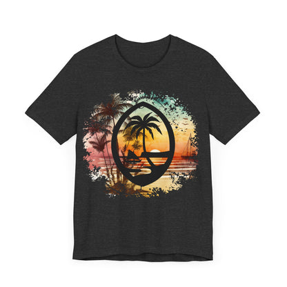 Guam Seal Sunrise Unisex Jersey Short Sleeve Tee
